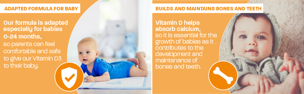 for baby adapted formula builds and maintains bones and teeth helps calcium absorption